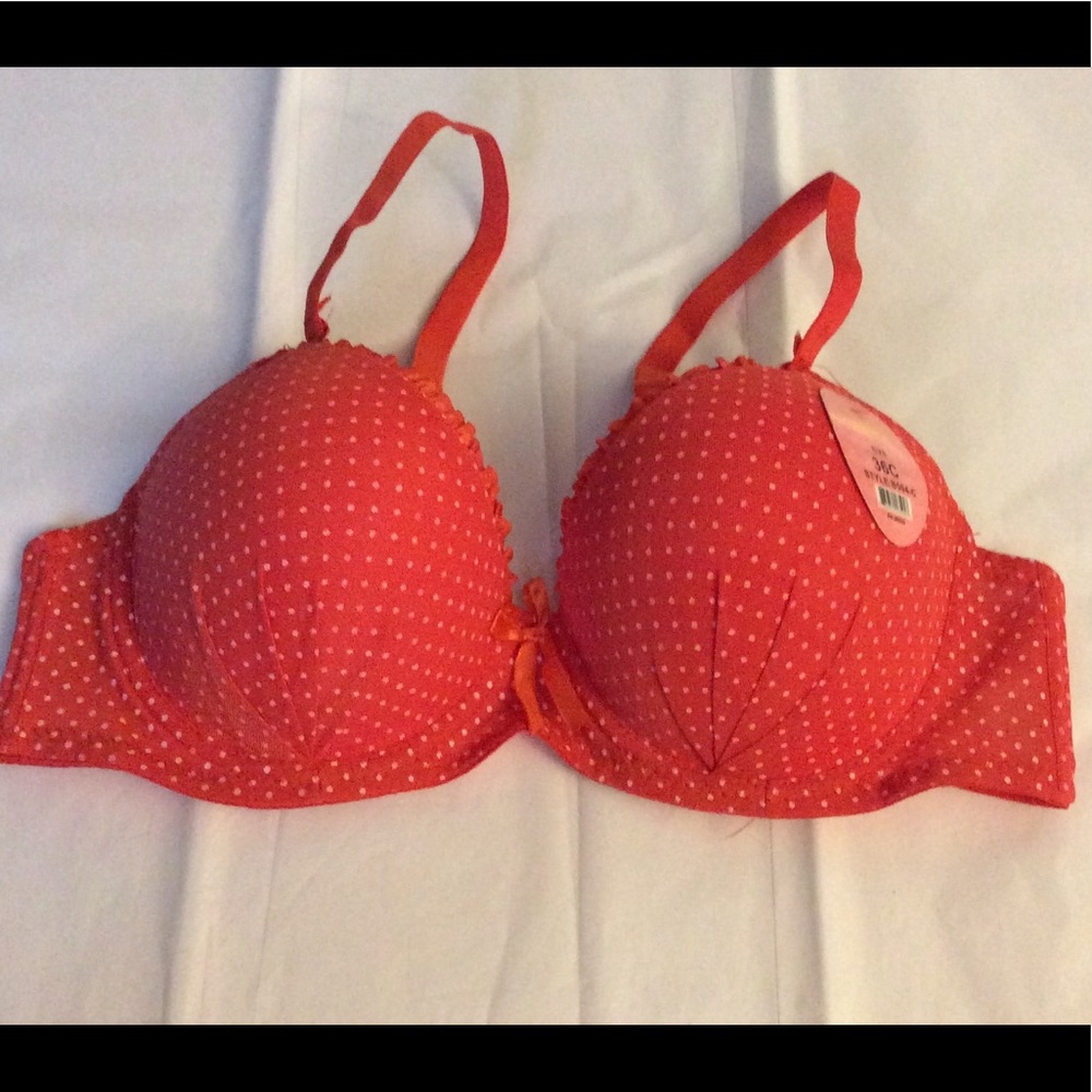 Orange Polka Dot Bra NWT
